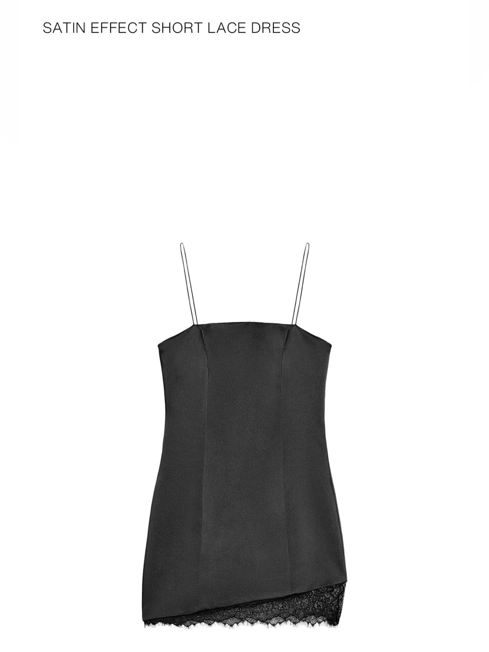 Zara Black Dress with Subtle Lace Detail